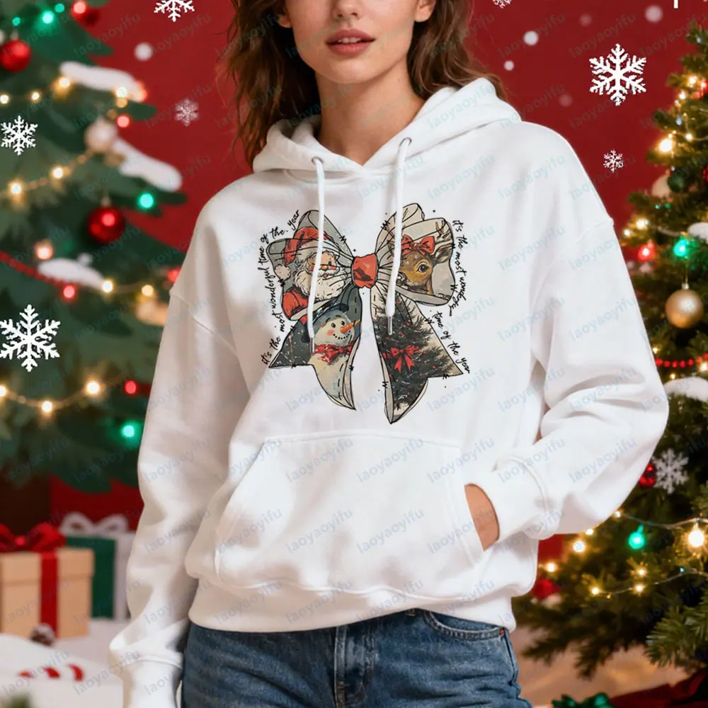 It's The Most Wonderful Time of The Year Sweatshirts Santa Claus Hoodies Vintage Printed Clothing Christmas Bow Women Hoodie
It's The Most Wonderful Time of The Year Sweatshirts Santa Claus Hoodies Vintage Printed Clothing Christmas Bow Women Hoodie