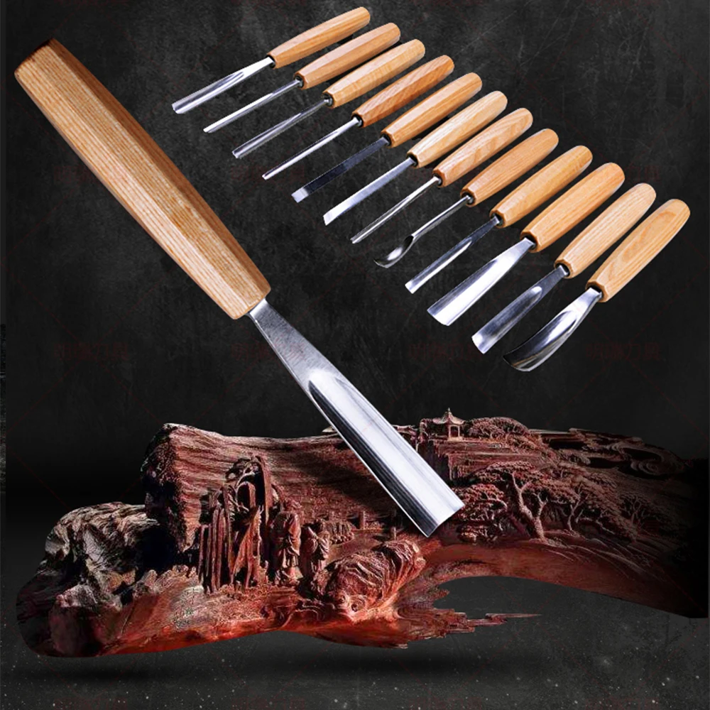 12pcs/set Wood Carving Kit with Cr-V 60 Steel Blades Stainless Steel Professional Wood Chisel Set Home DIY Woodworking Tools
12pcs/set Wood Carving Kit with Cr-V 60 Steel Blades Stainless Steel Professional Wood Chisel Set Home DIY Woodworking Tools