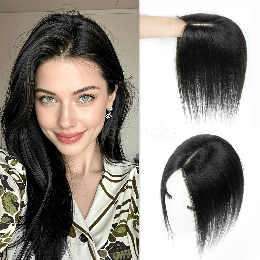 Black '7x11'cm Hair Toppers Middle Part Women Human Hair Topper with Lace Base Clips in Hair Extensions Human Hairpieces
Black '7x11'cm Hair Toppers Middle Part Women Human Hair Topper with Lace Base Clips in Hair Extensions Human Hairpieces