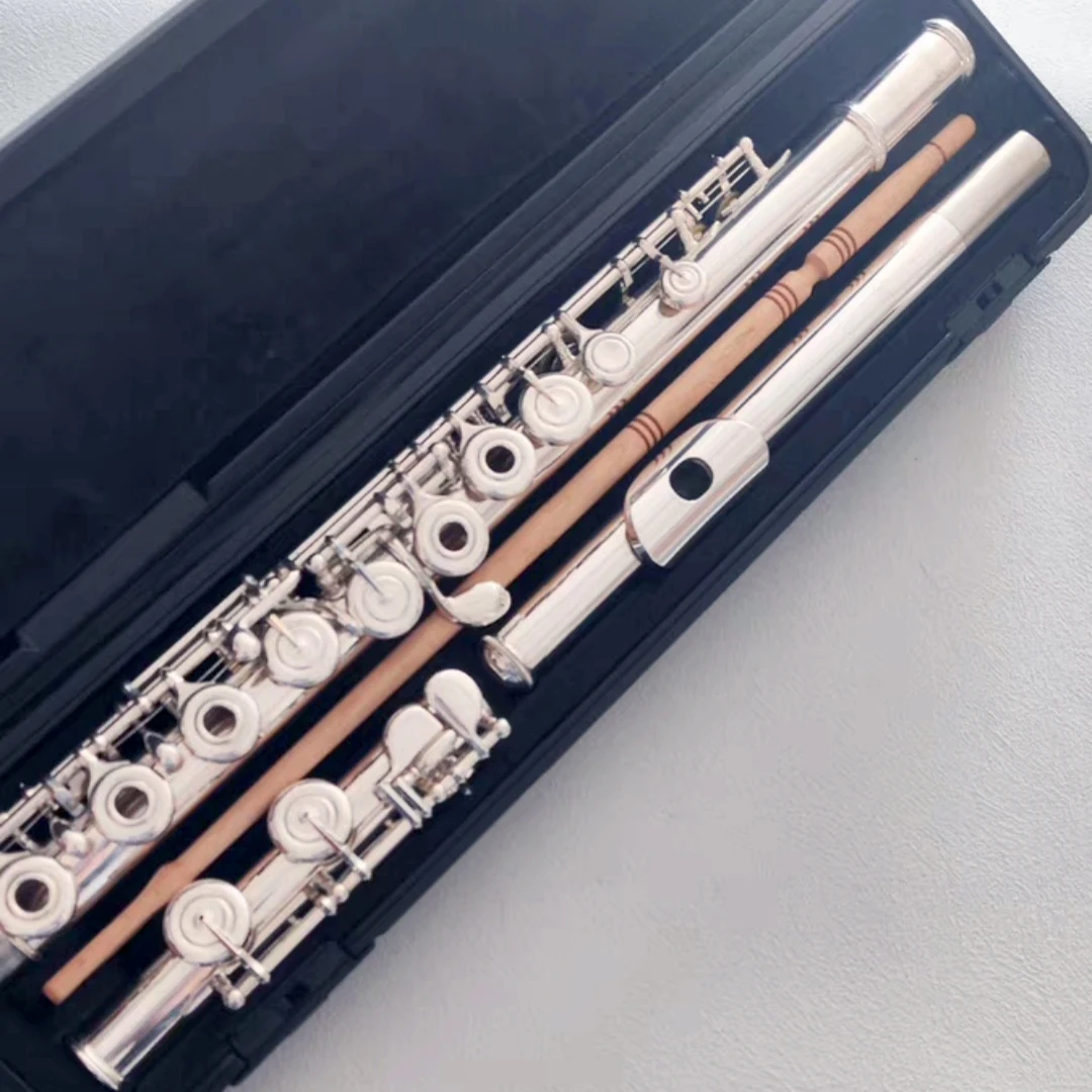 Japan YFL-272 Silver Plated Flute 16 open/closed hole C Key Cupronickel Silvering Flauta Professional Instrumentos with E Key
Japan YFL-272 Silver Plated Flute 16 open/closed hole C Key Cupronickel Silvering Flauta Professional Instrumentos with E Key