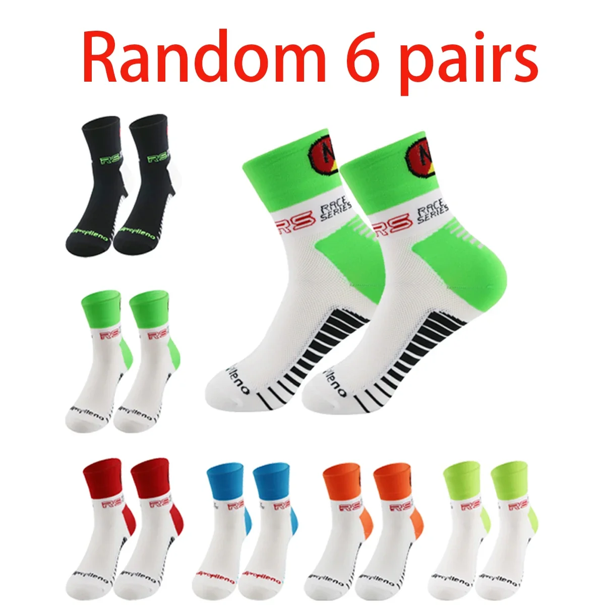 Randomly selected 6 pairs of professional bicycle competition outdoor sports socks and women's fitness running socks
Randomly selected 6 pairs of professional bicycle competition outdoor sports socks and women's fitness running socks