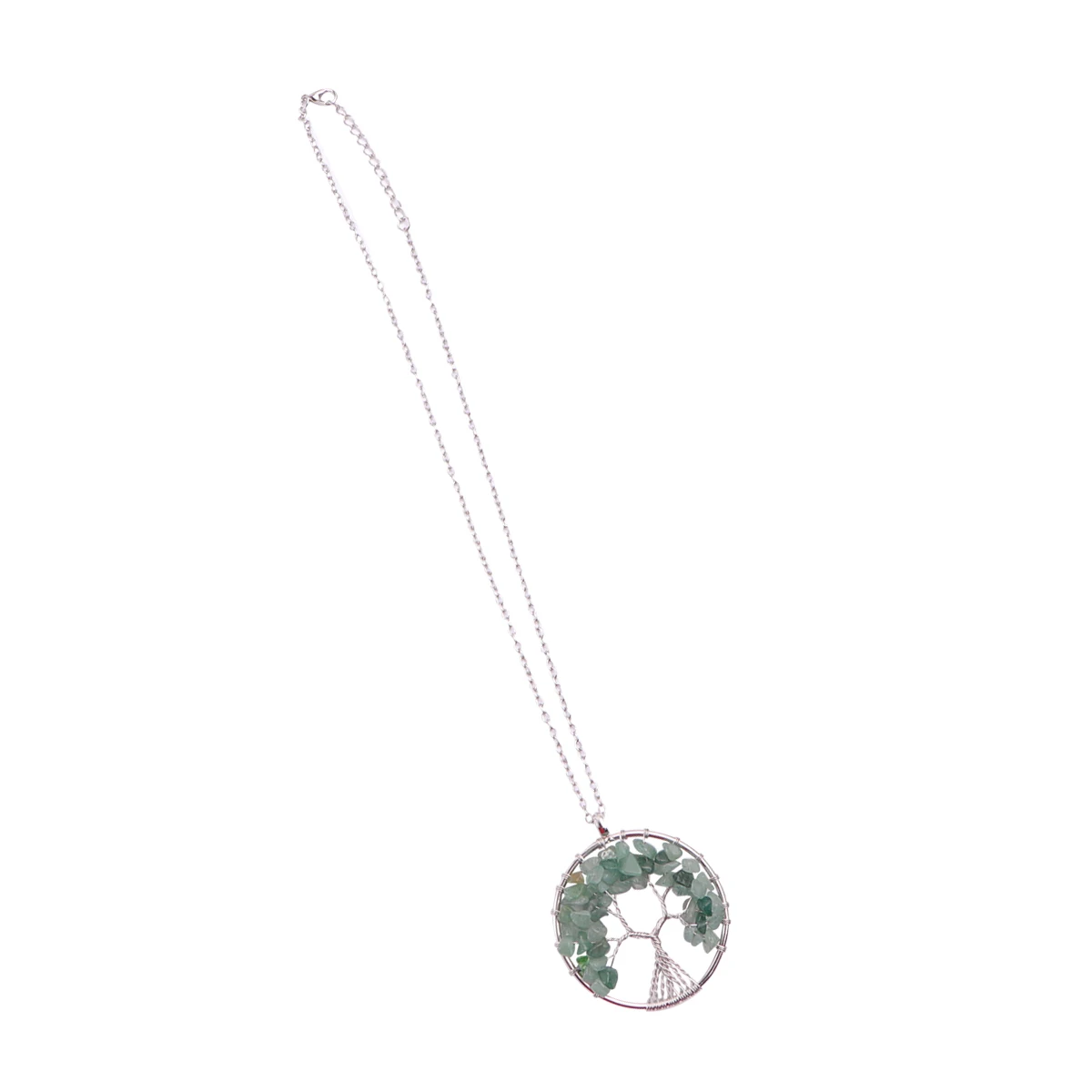 Natural Gravel Crystal Tree Pattern Necklace Natural Stone Fortune Tree Creative Pendant Jewelry for Women Girls (Green
Natural Gravel Crystal Tree Pattern Necklace Natural Stone Fortune Tree Creative Pendant Jewelry for Women Girls (Green