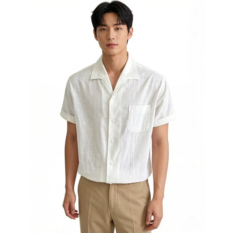 Men's Short Sleeve Shirt, 80% Ramie 20% Cotton Linen Blend Open-Collar Top, Breathable & Sweat-Wicking Casual Shirt for Summer
Men's Short Sleeve Shirt, 80% Ramie 20% Cotton Linen Blend Open-Collar Top, Breathable & Sweat-Wicking Casual Shirt for Summer
