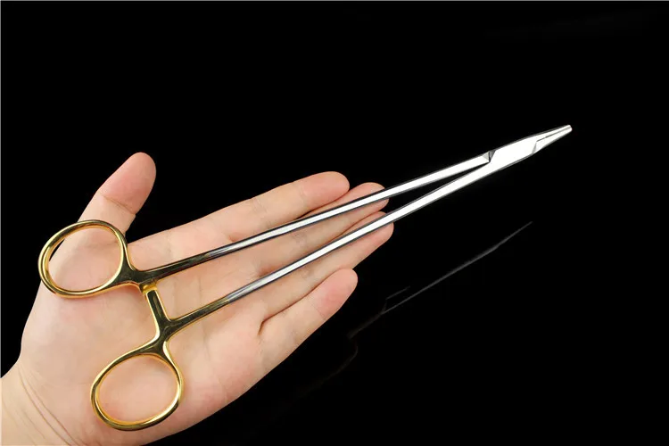 Инструмент для тонкой абдоминальной хирургии, зажим-иглодержатель медицинский из нержавеющей стали 304 с золотой ручкой, 26 см
Инструмент для тонкой абдоминальной хирургии, зажим-иглодержатель медицинский из нержавеющей стали 304 с золотой ручкой, 26 см