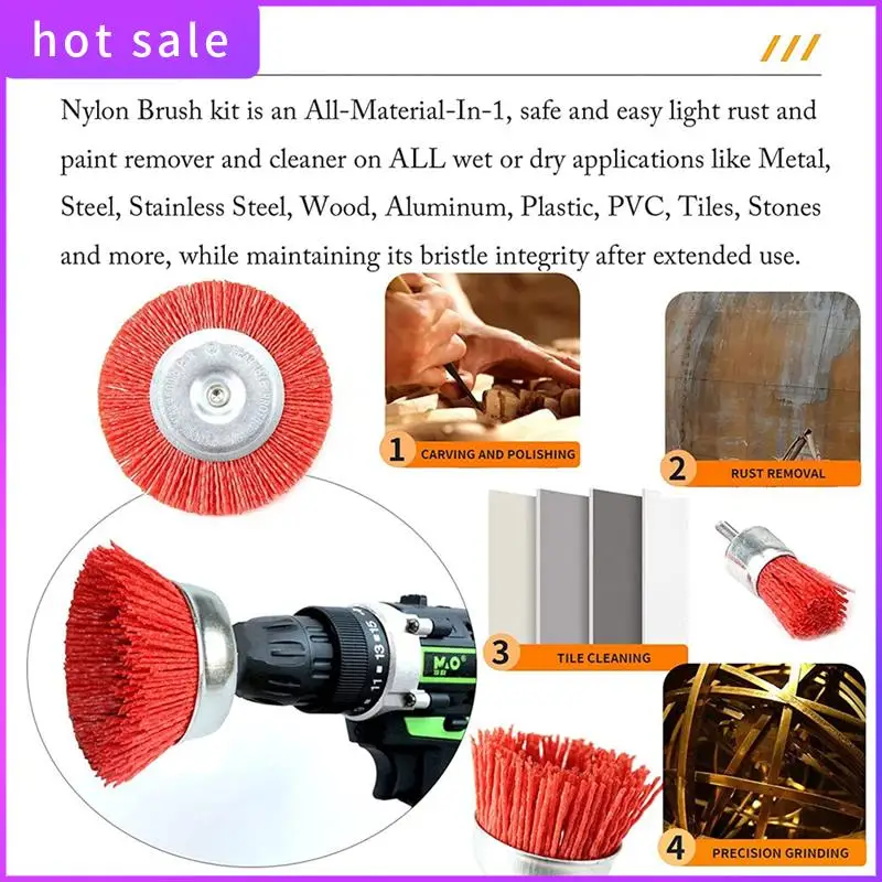 A26I-3 Piece Nylon Filament Abrasive Wire Brush Wheel & Cup Brush Set With 1/4 Inch Shank For Removal Of Rust/Corrosion/Paint
A26I-3 Piece Nylon Filament Abrasive Wire Brush Wheel & Cup Brush Set With 1/4 Inch Shank For Removal Of Rust/Corrosion/Paint