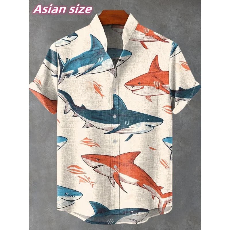 Colorful Shark Graphic Hawaiian Shirt For Men Geometric Fish 3D Print Short Sleeve Summer Loose Street Aloha Shirts Lapel Blouse
Colorful Shark Graphic Hawaiian Shirt For Men Geometric Fish 3D Print Short Sleeve Summer Loose Street Aloha Shirts Lapel Blouse