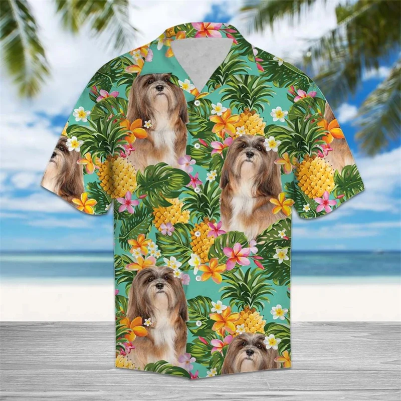 Tropical Pineapple Dog Pattern Hawaiian Shirts Summer Casual Dog Lover 3D Printed Shirt Loose Breathable Lapel Unisex Blouse
Tropical Pineapple Dog Pattern Hawaiian Shirts Summer Casual Dog Lover 3D Printed Shirt Loose Breathable Lapel Unisex Blouse