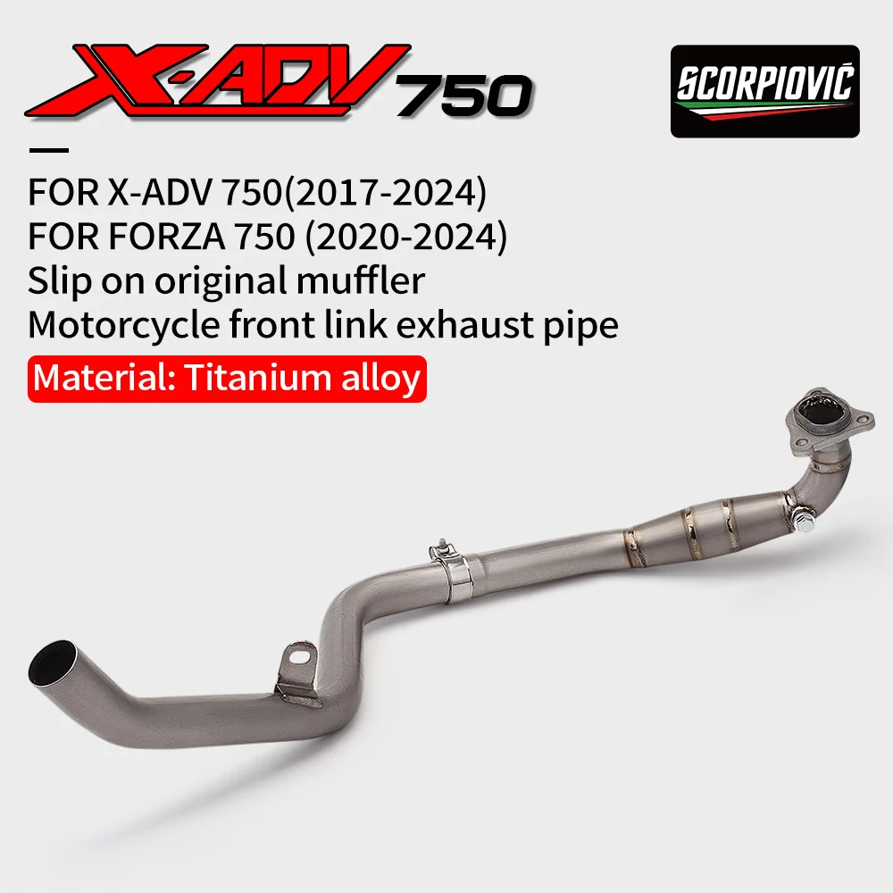 For X-ADV750 Forza750 X ADV750 Motorcycle Titanium alloy Exhaust Escape Modified Front Middle Link Pipe Fits Original Muffler
For X-ADV750 Forza750 X ADV750 Motorcycle Titanium alloy Exhaust Escape Modified Front Middle Link Pipe Fits Original Muffler
