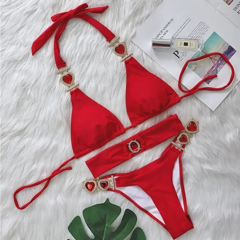 New Sexy Bikinis 2025 Swimsuit With Rhinestones Women Swimwear Female Push Up Bikini Beach Swim Wear Bathing Suits Pool Bather
New Sexy Bikinis 2025 Swimsuit With Rhinestones Women Swimwear Female Push Up Bikini Beach Swim Wear Bathing Suits Pool Bather