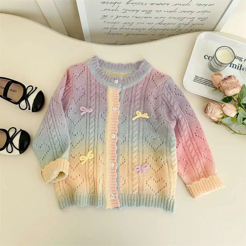 Little Friend Girl's Sweater Spring2025New Cardigan Sweater Gradient Color Knitwear Jeans Set
Little Friend Girl's Sweater Spring2025New Cardigan Sweater Gradient Color Knitwear Jeans Set