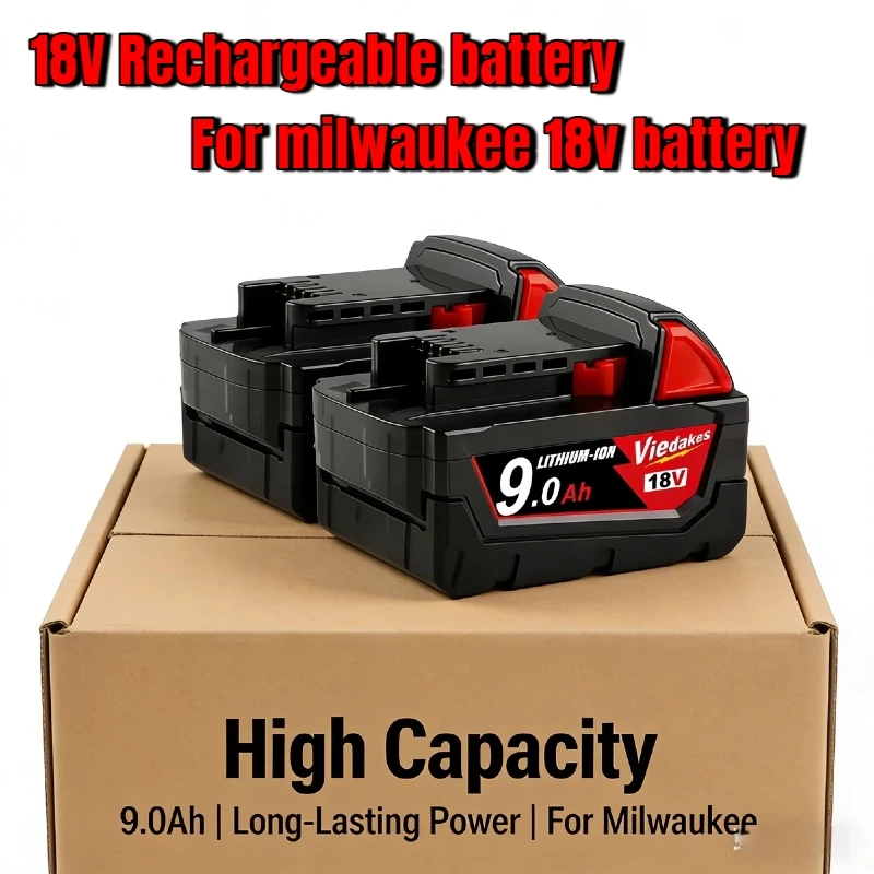✿For Milwaukee 18v Battery, 9000mAh Replacement battery for M18B5 48-11-1865 48-11-1850 48-11-1840❁
✿For Milwaukee 18v Battery, 9000mAh Replacement battery for M18B5 48-11-1865 48-11-1850 48-11-1840❁