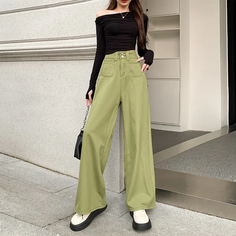Green Colour Simple Jeans Unisex Fashionable All-matched Trousers Trendy Daily Commuting Straight-leg Denim Pants
Green Colour Simple Jeans Unisex Fashionable All-matched Trousers Trendy Daily Commuting Straight-leg Denim Pants