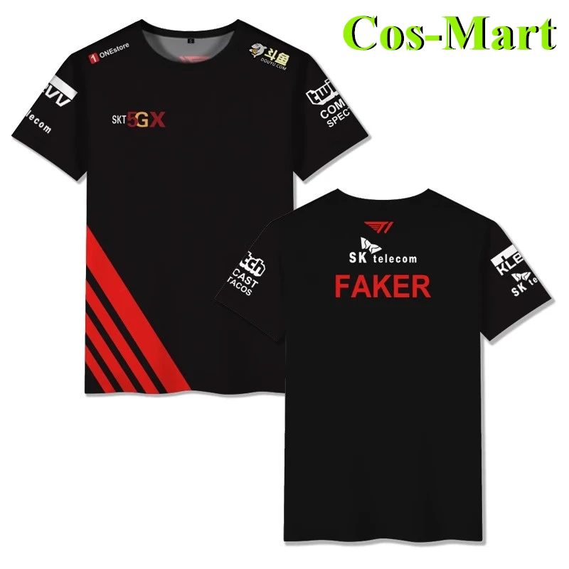 Cos-Mart Игра LOL S10 S11 Весна команда SKT T1 игроков Униформа пуловер Faker Мужская футболка хлопковая верхняя футболка Новая Женская Большие размеры
Cos-Mart Игра LOL S10 S11 Весна команда SKT T1 игроков Униформа пуловер Faker Мужская футболка хлопковая верхняя футболка Новая Женская Большие размеры