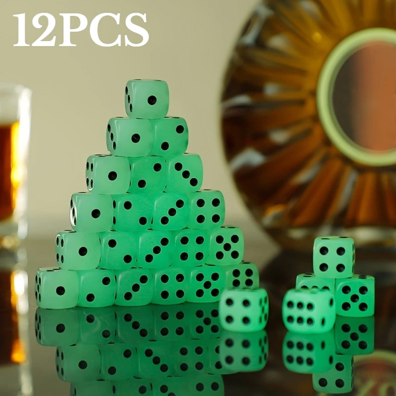12pcs Glow-In-Dark Dice Set, for Nightclubs And Home Games, KTV, Camping,14Mm Luminous Durable Acrylic Resin Game Dice
12pcs Glow-In-Dark Dice Set, for Nightclubs And Home Games, KTV, Camping,14Mm Luminous Durable Acrylic Resin Game Dice