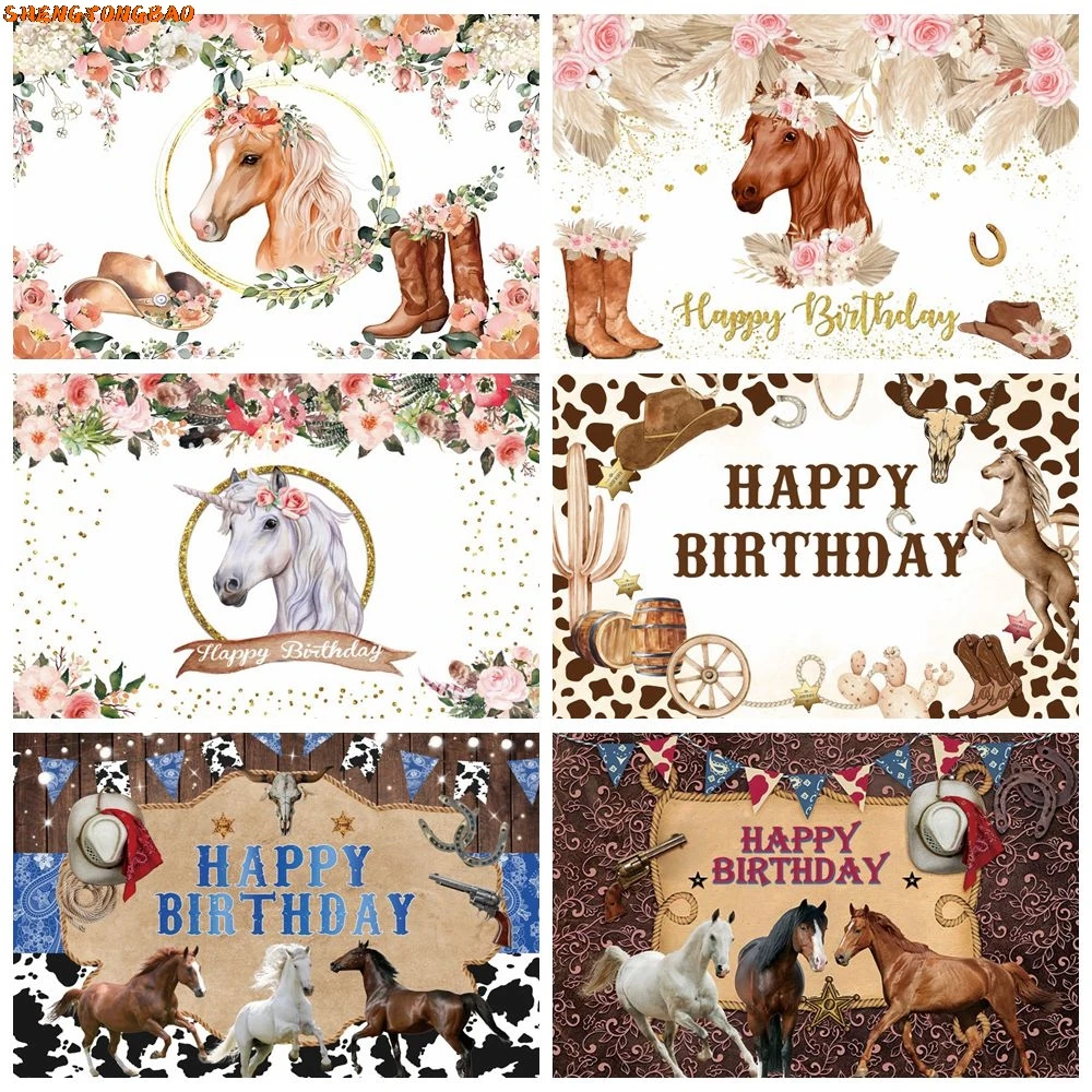 Western Cowboy Horse Backdrop Flowers Leaves Hat Boots Cactus Baby Shower Girl Boy Birthday Party Photography Background Decor
Western Cowboy Horse Backdrop Flowers Leaves Hat Boots Cactus Baby Shower Girl Boy Birthday Party Photography Background Decor