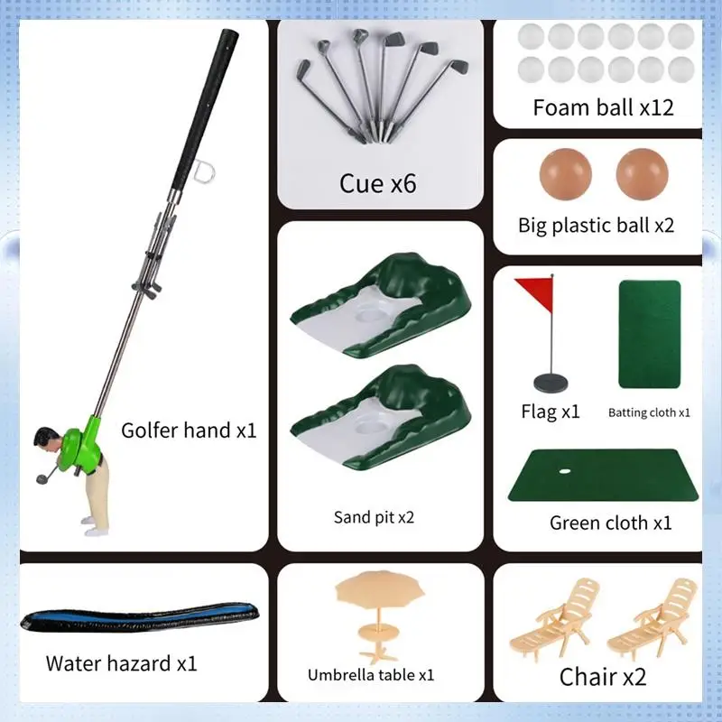 ABHQ-Mini Golf Club Doll Set For Indoor Parent-Child Games, Educational Plastic Toys For Children, Green
ABHQ-Mini Golf Club Doll Set For Indoor Parent-Child Games, Educational Plastic Toys For Children, Green