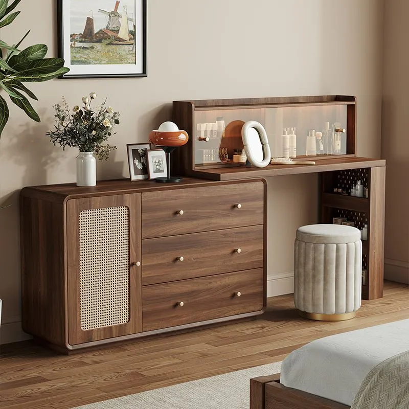 Medieval rattan solid wood frame dresser chest integrated bedroom retractable corner storage makeup
Medieval rattan solid wood frame dresser chest integrated bedroom retractable corner storage makeup