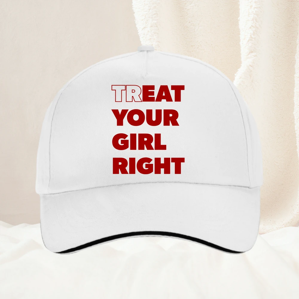 Eat Treat Your Girl Right Fun Lettering Print Baseball Cap fashion and versatile outdoor sun protection hats
Eat Treat Your Girl Right Fun Lettering Print Baseball Cap fashion and versatile outdoor sun protection hats