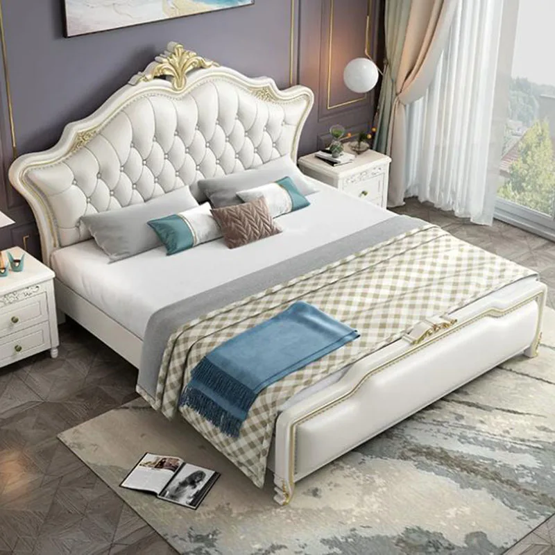 Modern Luxury Bed Queen Double Bedroom Massage Girls European Bed Princess Platform Travel Nordic Wooden Beliche Patio Furniture
Modern Luxury Bed Queen Double Bedroom Massage Girls European Bed Princess Platform Travel Nordic Wooden Beliche Patio Furniture