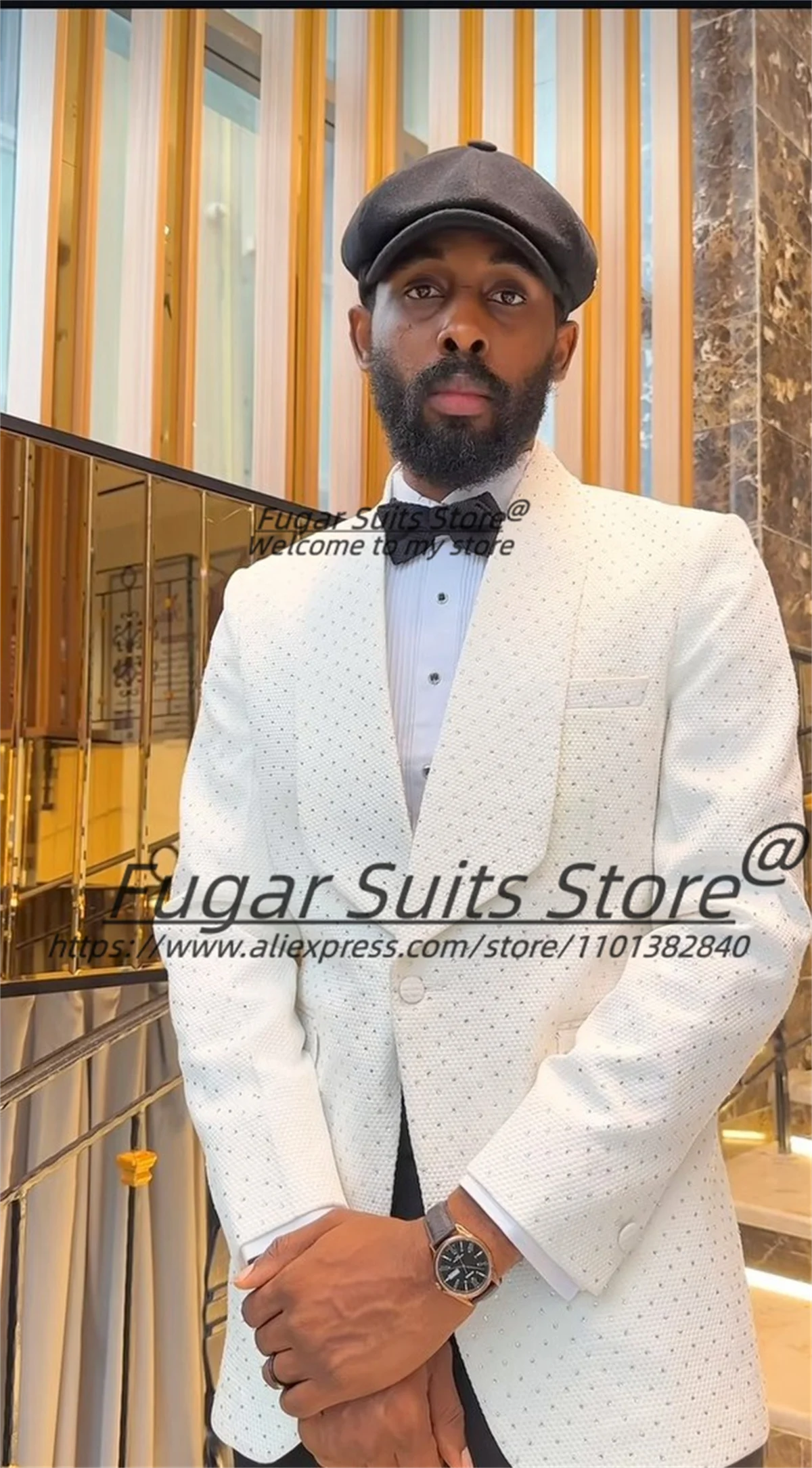 Luxuly White Elegant Men Suits Customized Slim Fit Shawl Lapel Groom Wedding Tuxedos 2Pieces Sets Male Party Blazers Ropa Hombre
Luxuly White Elegant Men Suits Customized Slim Fit Shawl Lapel Groom Wedding Tuxedos 2Pieces Sets Male Party Blazers Ropa Hombre