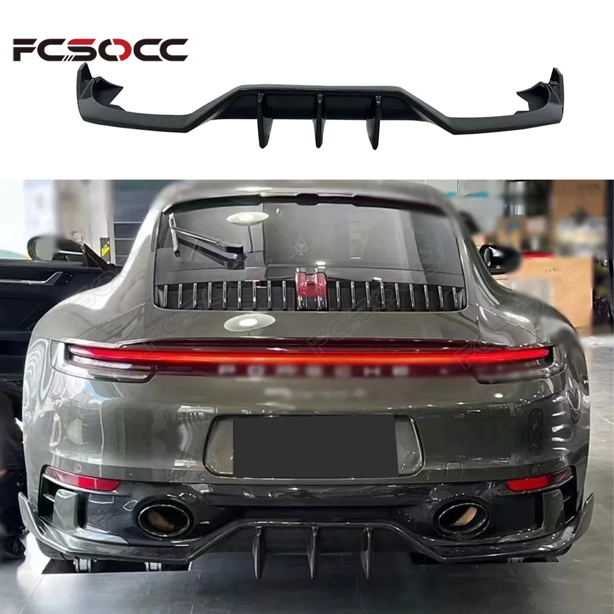 For Porsche 911 992 Carrera Turbo S 2019 - 2023 GTS Car Rear Bumper Lip Diffuser Spoiler Parts Carbon Fiber Upgrade
For Porsche 911 992 Carrera Turbo S 2019 - 2023 GTS Car Rear Bumper Lip Diffuser Spoiler Parts Carbon Fiber Upgrade