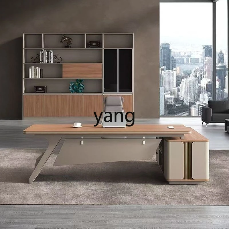LH desk simple modern light luxury manager office desk and chair combination
LH desk simple modern light luxury manager office desk and chair combination