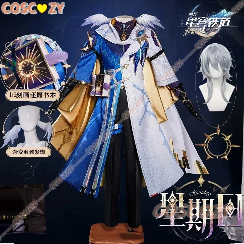 Sunday Cosplay Costume Wig Game Honkai: Star Rail Uniform Set Coat Pants Headwear Ear Clips Props Halloween Unform Customized
Sunday Cosplay Costume Wig Game Honkai: Star Rail Uniform Set Coat Pants Headwear Ear Clips Props Halloween Unform Customized