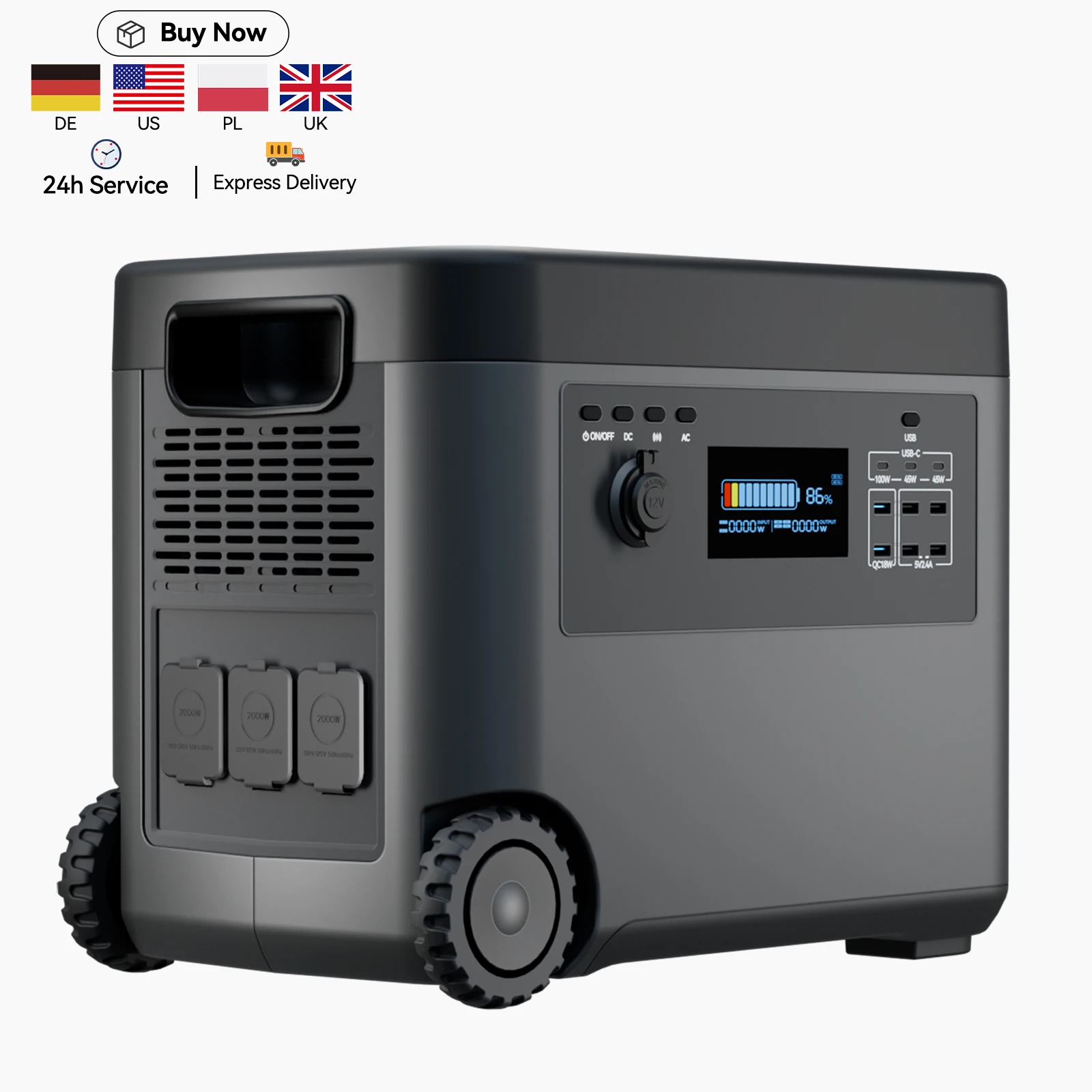Portable Solar Power Station 5000W Cheap Price 110V 220V Solar Portable Power Station Outdoor Battery Power Station