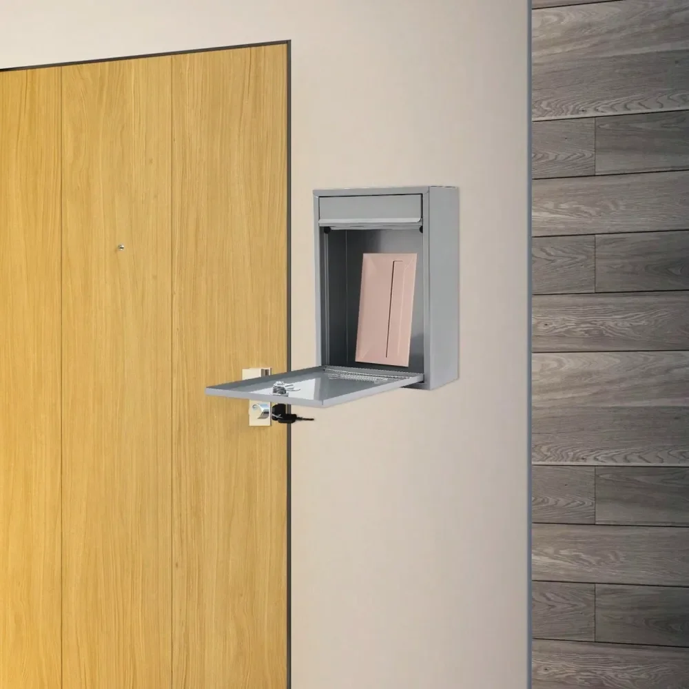 Metel Mail Boxes, Wall Mount Mailbox Square Metal Newspaper Inbox Lockable Large Capacity Mailbox With 2 Keys Silver 8.38 3.35
Metel Mail Boxes, Wall Mount Mailbox Square Metal Newspaper Inbox Lockable Large Capacity Mailbox With 2 Keys Silver 8.38 3.35