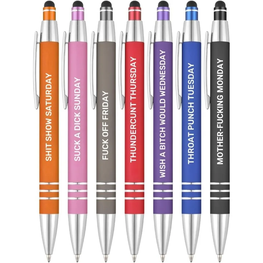 Funny Ballpoint Pens Offensive Days Of The Week Pen Quotes Funny Pen Set of 7 Adult Humor Pens Sarcastic Daily Pen Set Black In
Funny Ballpoint Pens Offensive Days Of The Week Pen Quotes Funny Pen Set of 7 Adult Humor Pens Sarcastic Daily Pen Set Black In