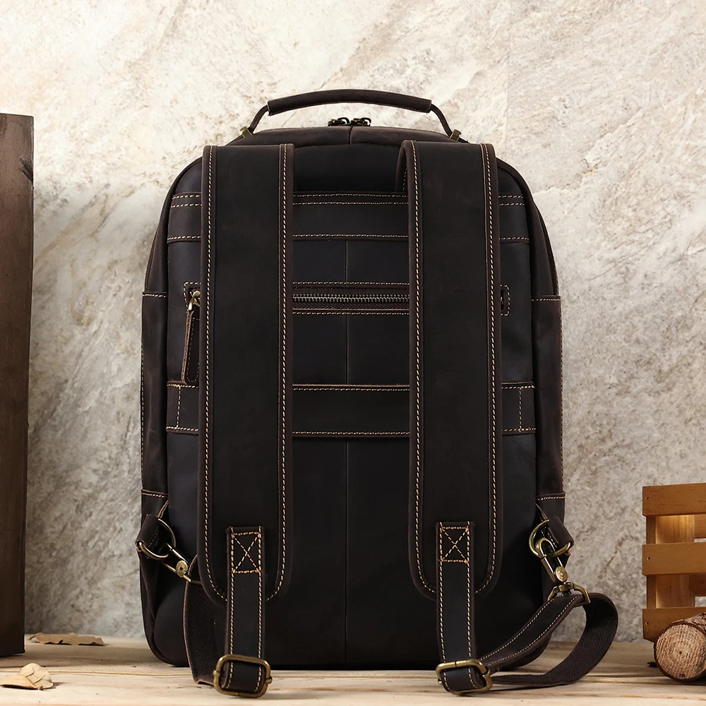 Shoulder backpack men model crazy horse leather large capacity retro business 15.6 inch computer bag leather student schoolbag
Shoulder backpack men model crazy horse leather large capacity retro business 15.6 inch computer bag leather student schoolbag
