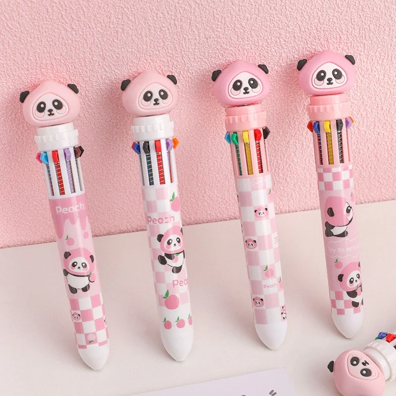Cute Bear 0.5mm 10 Color Ballpoint Pen Cartoon Pressing Multi-color Color Pen Writing Press Ballpoint Pen Stationary Supplies
Cute Bear 0.5mm 10 Color Ballpoint Pen Cartoon Pressing Multi-color Color Pen Writing Press Ballpoint Pen Stationary Supplies
