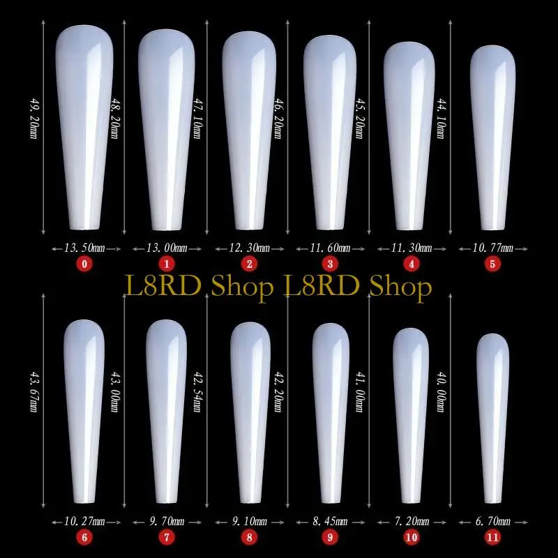 L8RD упаковка из 504 XXL Длинных балеринских гробов с прессом на ногтях, полных типсов, прозрачных натуральных
L8RD упаковка из 504 XXL Длинных балеринских гробов с прессом на ногтях, полных типсов, прозрачных натуральных