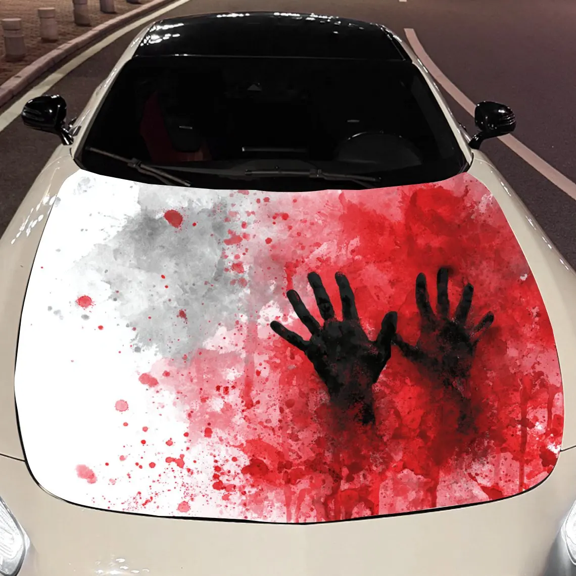 Car Decals Red Splatter with Black Handprints Car Hood Sticker, Waterproof Self - Adhesive Vinyl Graphics Decals, Decorative Pro
Car Decals Red Splatter with Black Handprints Car Hood Sticker, Waterproof Self - Adhesive Vinyl Graphics Decals, Decorative Pro