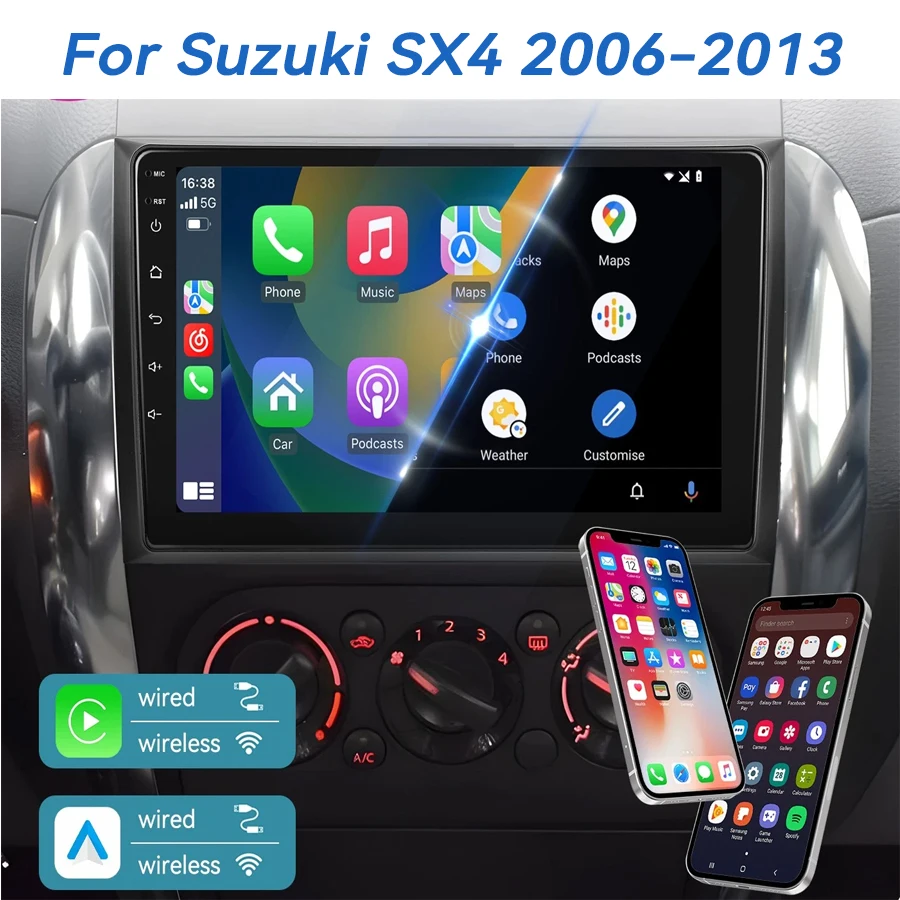 Android 16 Carplay Auto Car Radio for Suzuki SX4 2006-2013 Multimedia Video Player Navigation 2Din Stereo Head Unit DSP RDS
Android 16 Carplay Auto Car Radio for Suzuki SX4 2006-2013 Multimedia Video Player Navigation 2Din Stereo Head Unit DSP RDS