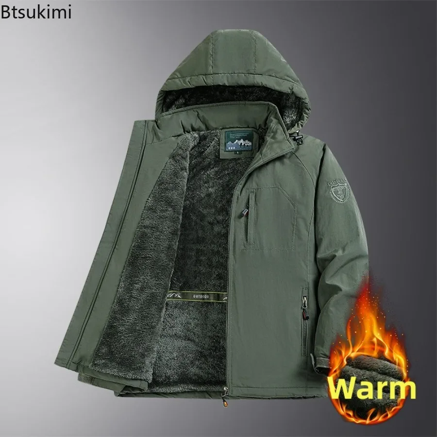 2025 Men's Outdoor Casual Hooded Jackets Autumn Winter Thickened Fleece Warm Outerwear Men Windproof Breathable Parkas Jackets
2025 Men's Outdoor Casual Hooded Jackets Autumn Winter Thickened Fleece Warm Outerwear Men Windproof Breathable Parkas Jackets