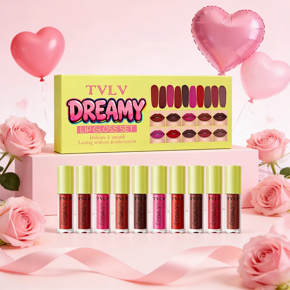 10 Color Red Lipstick Makeup Set Exquisite, Practical, Moisturizing, Comfortable, Portable lipgloss set Valentine's Day gift
10 Color Red Lipstick Makeup Set Exquisite, Practical, Moisturizing, Comfortable, Portable lipgloss set Valentine's Day gift