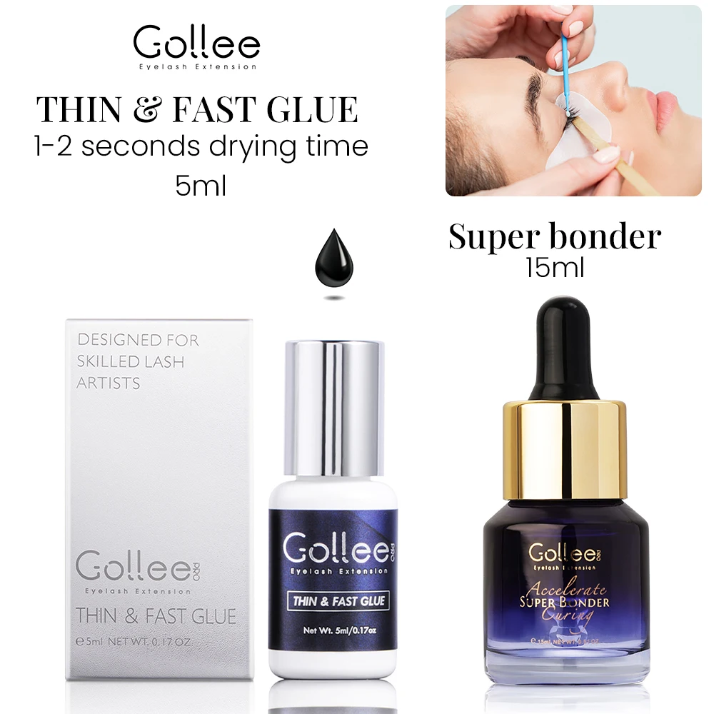 Gollee Thin Glue for Eyelashes Extensions 1s Fast Drying 15ml Super Bonder Glue 6-8 Weeks False Lash Extension Profession Makeup
Gollee Thin Glue for Eyelashes Extensions 1s Fast Drying 15ml Super Bonder Glue 6-8 Weeks False Lash Extension Profession Makeup