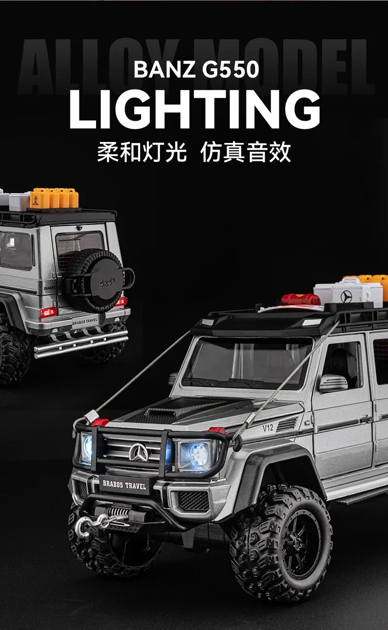1:24 Mercedes-Benz BRABUS G550 4X4 модифицированная версия литая модель автомобиля из металлического сплава со звуком фотосессия коллекция детских игрушек подарок
1:24 Mercedes-Benz BRABUS G550 4X4 модифицированная версия литая модель автомобиля из металлического сплава со звуком фотосессия коллекция детских игрушек подарок