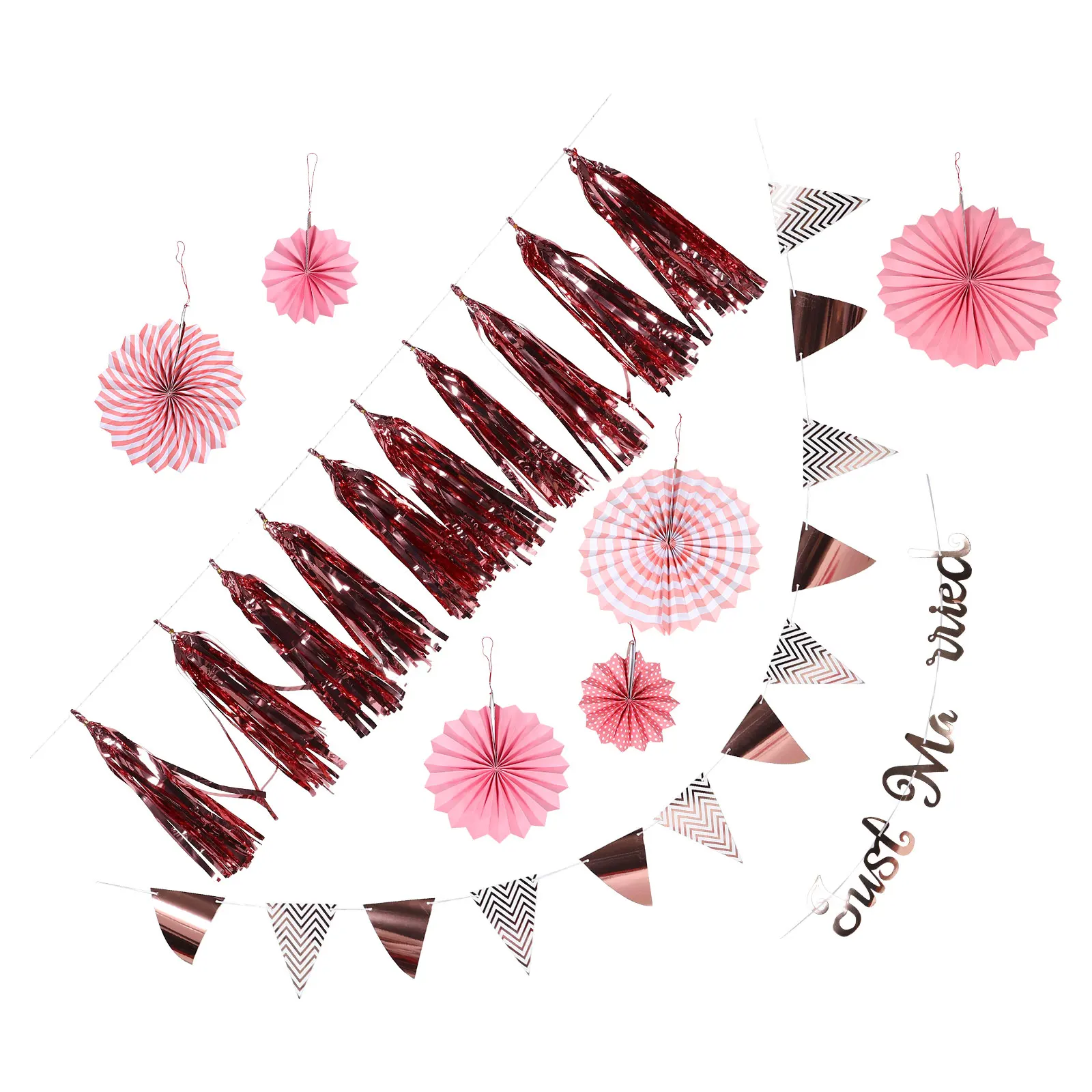 1Set Just Married Banner Paper Fan Garland Pink Rose Gold Romantic Wedding Decoration Bridal Shower Engagement Party Supplies
1Set Just Married Banner Paper Fan Garland Pink Rose Gold Romantic Wedding Decoration Bridal Shower Engagement Party Supplies