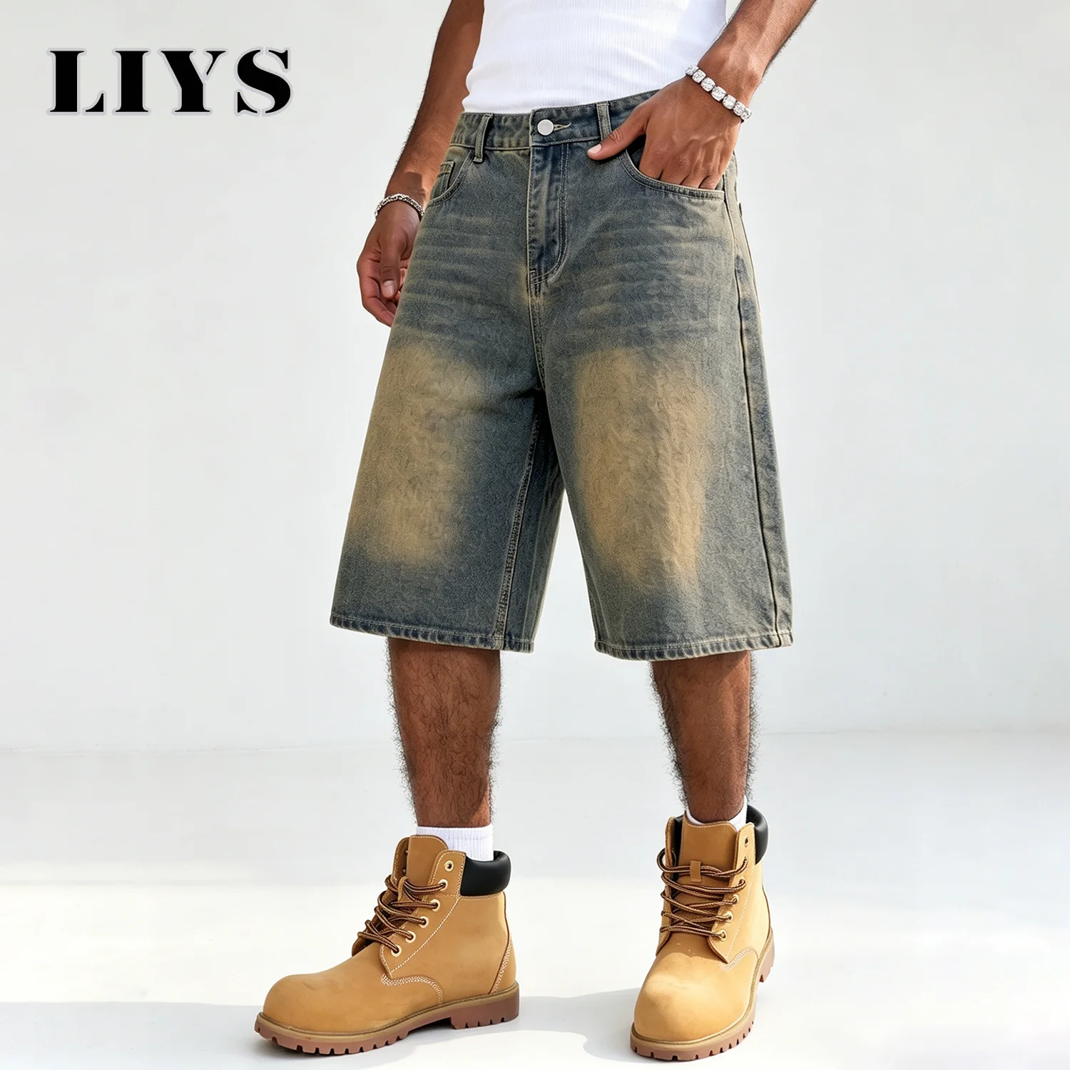 LIYS Men's Casual Loose Wide Leg Fashion Jeans Shorts,Summer Commute Knee Length Denim Shorts American Retro Street Style
LIYS Men's Casual Loose Wide Leg Fashion Jeans Shorts,Summer Commute Knee Length Denim Shorts American Retro Street Style