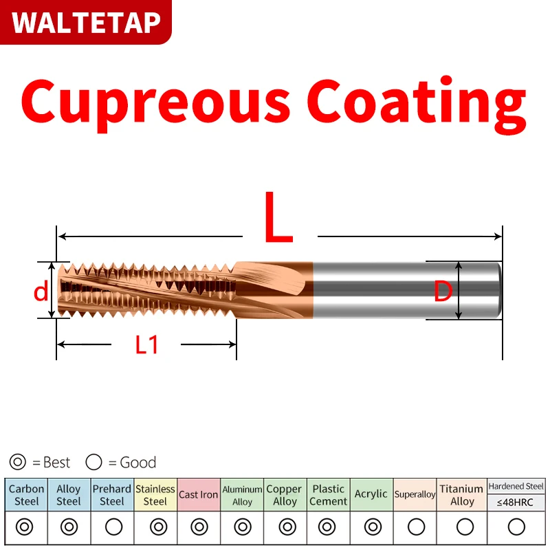 Фреза для нарезания резьбы WALTETAP CNC из твердосплавной вольфрамовой стали, полнорезьбовая, UNC 10-24, 1/4, 5/16, 3/8, 7/16, 1/2, 9/16, 5/8, 3/4, 7/8, 1''
Фреза для нарезания резьбы WALTETAP CNC из твердосплавной вольфрамовой стали, полнорезьбовая, UNC 10-24, 1/4, 5/16, 3/8, 7/16, 1/2, 9/16, 5/8, 3/4, 7/8, 1''
