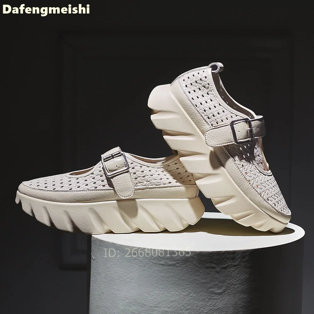 Women Beige Hollow Out Mary Jane Platform Shoes Breathable Cutout Buckle Strap Chunky Wedge Casual Summer Sneakers Size 35-40
Women Beige Hollow Out Mary Jane Platform Shoes Breathable Cutout Buckle Strap Chunky Wedge Casual Summer Sneakers Size 35-40