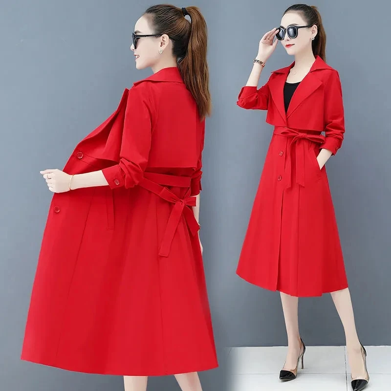 Trench Coat Womens Spring Autumn 2022 New Korean Fashion Thin Casual Windbreaker Jacket Women Large Size Long Waist Outerwear
Trench Coat Womens Spring Autumn 2022 New Korean Fashion Thin Casual Windbreaker Jacket Women Large Size Long Waist Outerwear