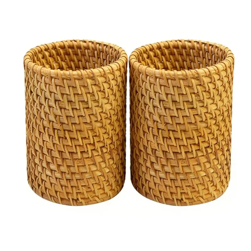 Handmade Pen Organizer Bucket Rattan Pencil Holder 2 Pack For Desk Boho Style Aesthetic Pen Cup Holder Accessories
Handmade Pen Organizer Bucket Rattan Pencil Holder 2 Pack For Desk Boho Style Aesthetic Pen Cup Holder Accessories