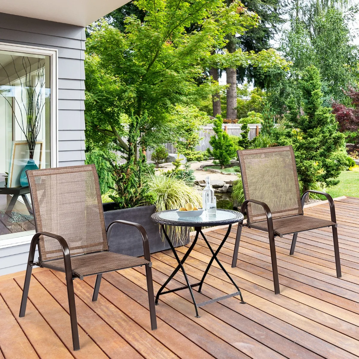 2PCS Patio Chairs Outdoor Dining Chairs with Armrest for Porch Backyard Brown
2PCS Patio Chairs Outdoor Dining Chairs with Armrest for Porch Backyard Brown