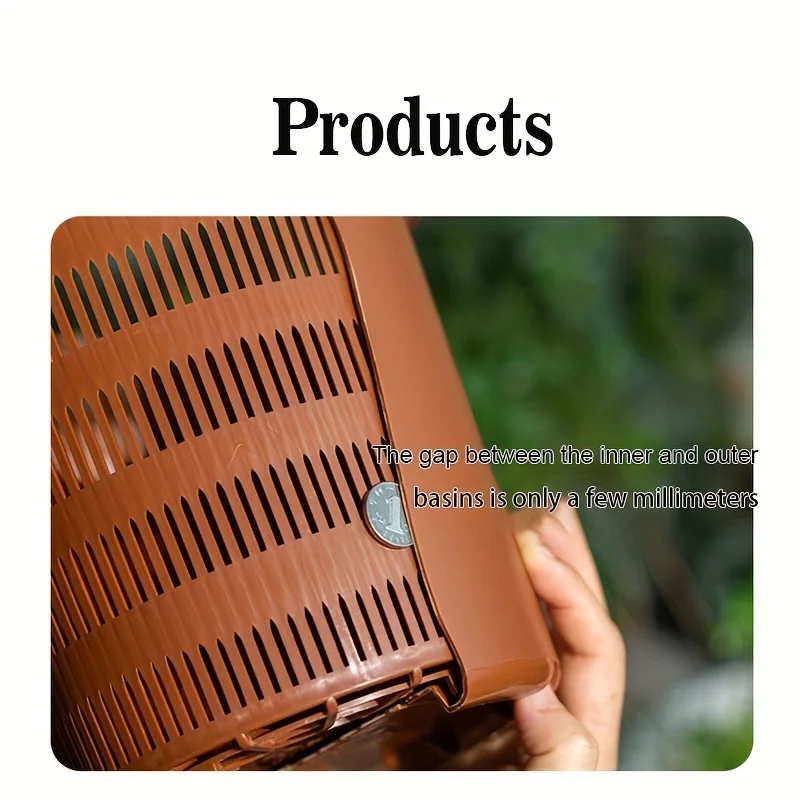 Charm" Large Double-Layer Breathable Plastic Planter - Lightweight, Indoor/Outdoor Geometric Design Flower Pot
Charm" Large Double-Layer Breathable Plastic Planter - Lightweight, Indoor/Outdoor Geometric Design Flower Pot