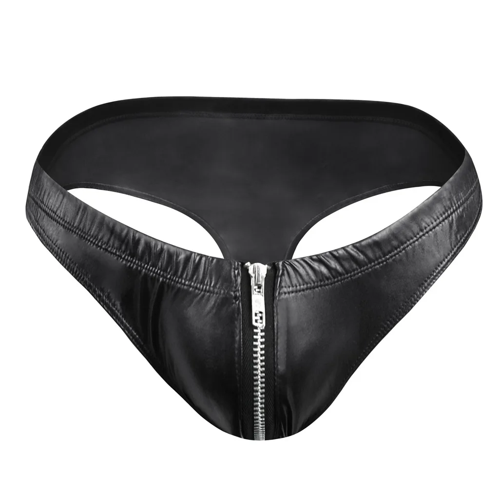 Erotic Men's Underwear Faux Leather G-string Zip Open Crotch Panties Jockstraps Shiny Gay Sexy Low-rise T-Back Thong Underpants
Erotic Men's Underwear Faux Leather G-string Zip Open Crotch Panties Jockstraps Shiny Gay Sexy Low-rise T-Back Thong Underpants