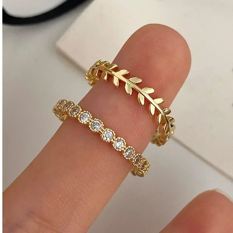 Real 925 Sterling Silver 14K Gold Leaves Zircon Round Ring for Women Minimalist Trendy Fine Jewelry Adjustable Plant Accessories
Real 925 Sterling Silver 14K Gold Leaves Zircon Round Ring for Women Minimalist Trendy Fine Jewelry Adjustable Plant Accessories