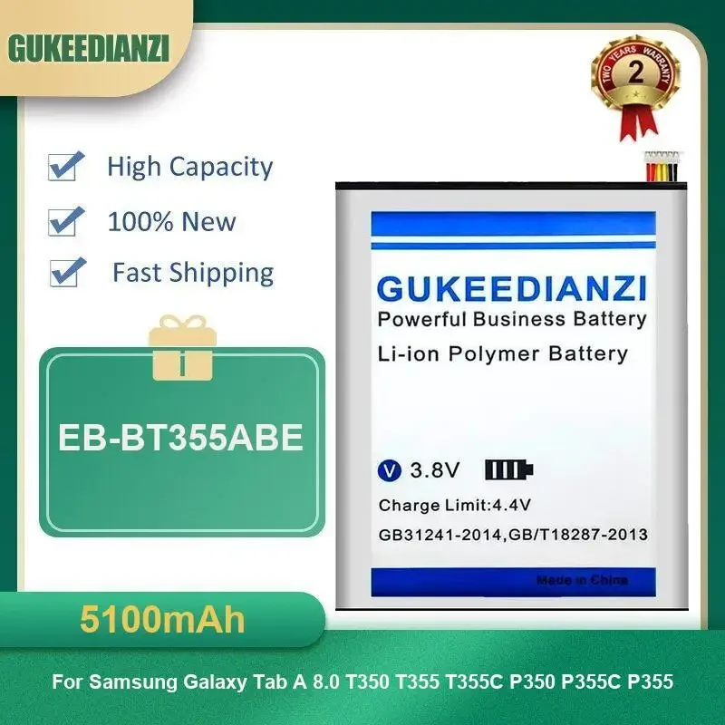 5100 мАч EB-BT355ABE Аккумулятор для планшета Samsung Galaxy Tab A 8,0 T350 T355 T355C P350 P355C P355 Высокая емкость
5100 мАч EB-BT355ABE Аккумулятор для планшета Samsung Galaxy Tab A 8,0 T350 T355 T355C P350 P355C P355 Высокая емкость